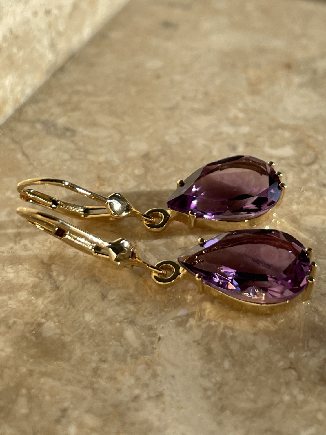 Edelstein-Ohrringe für Damen 585 | kaufen Ajanta lila Gold Amethyst