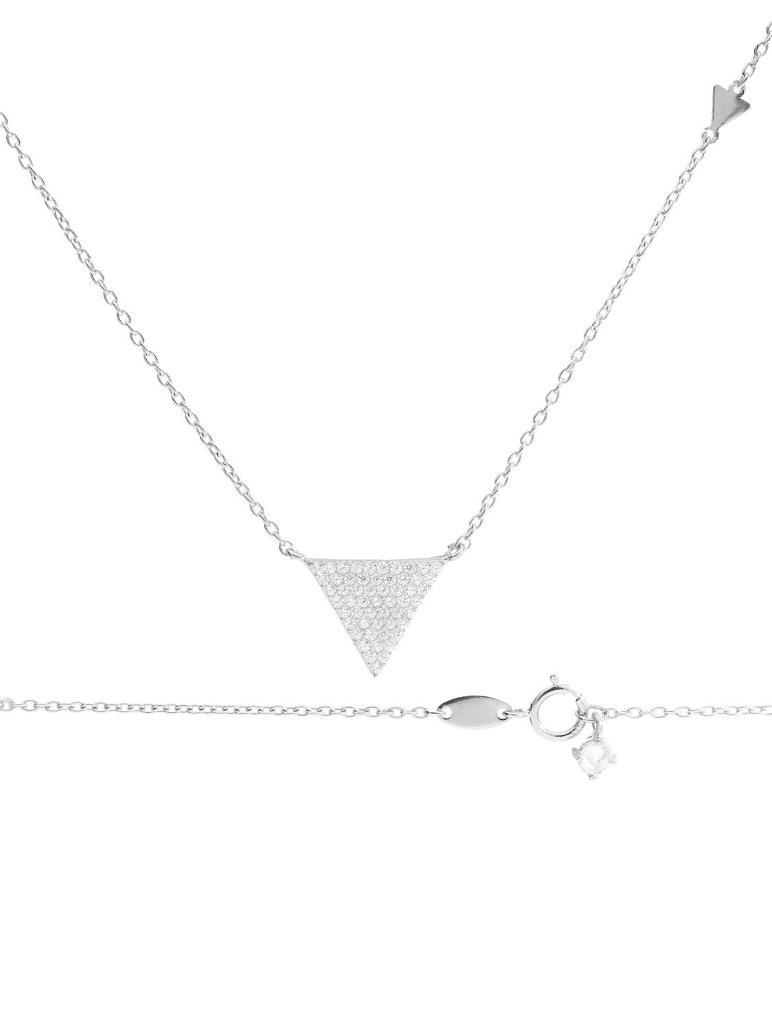 Halskette mit Anhänger aus echtem Sterlingsilber mit Zirkonia - Amelie | Detailansicht